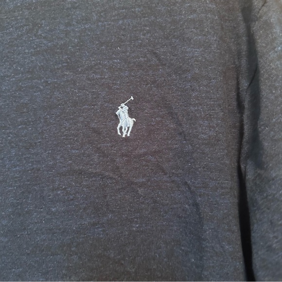 Polo Ralph Lauren heathered navy tee with light blue horse. EUC Size 1X Big - Picture 2 of 4